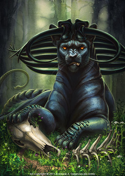 amber_eyes black_lips bone claws feral grass lips looking_at_viewer male plant skull solo stinger stinger_tail tail whiskers anisis iranian_mythology middle_eastern_mythology mythology vlad_(anisis) felid mammal manticore pantherine 2015 traditional_media_(artwork)