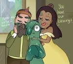 brown_body brown_skin celestebutterfly clothed clothing comic dialogue disney english_text female goo_creature goo_humanoid green_body group human humanoid king_spiderbite male mammal mewman not_furry queen_spiderbite slime_(svtfoe) star_vs._the_forces_of_evil text trio