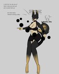 anthro big_breasts breasts butt clothed clothing curled_tail female floating_object huge_breasts open_mouth orb panicking solo tail text thick_thighs topwear mzzrlaraz ozza_(mzzrlaraz) unknown_species 4:5 absurd_res digital_media_(artwork) english_text hi_res