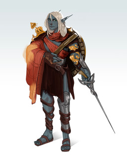 blue_body blue_skin clothed clothing front_view green_eyes hair holding_melee_weapon holding_object holding_sword holding_weapon humanoid_pointy_ears long_hair looking_at_viewer male male_humanoid melee_weapon mouth_closed pointy_ears shield solo standing sword weapon white_hair edvardiko elf humanoid absurd_res full-length_portrait hi_res portrait