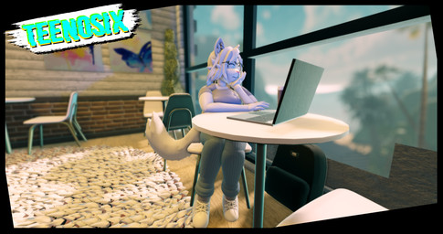backpack bottomwear chair clothed clothing computer denim denim_bottomwear denim_clothing detailed_background electronics eyewear female fingers footwear fur furniture glasses hair jeans laptop on_chair pants restaurant shirt shoes sitting sitting_on_chair sneakers solo table topwear white_body white_clothing white_footwear white_fur white_hair white_shoes white_sneakers teenosix roblox catherine_yorkston domestic_cat felid feline felis mammal 2022 3d_(artwork) absurd_res digital_media_(artwork) hi_res trans_(lore) trans_woman_(lore)