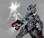 advanced_suit alternate_species anthro anthrofied armor clothing cosplay duo female furrification glowing glowing_eyes holding_object holding_weapon plasma_cutter suit weapon dragonofdarkness13 dead_space electronic_arts visceral_games ed_ryujin isaac_clarke nicole_brennan_(dead_space) felid feline lynx mammal