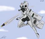 aircraft airplane angry attack cloud explosives female jet machine markings mecha missile not_furry red_eyes rocket solo teeth thick_thighs vehicle weapon wheel wings jeffthehusky aircraft_humanoid living_aircraft living_machine living_vehicle hi_res sketch