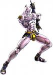 belt clothed clothing footwear gloves handwear leather looking_at_viewer male muscular muscular_humanoid muscular_male pink_body pose red_eyes sandals shoes simple_background skimpy solo topless white_background unknown_artist jojo's_bizarre_adventure killer_queen felid humanoid mammal stand_(jjba) 3d_(artwork) digital_media_(artwork) hi_res meme official_art