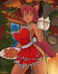 amber_eyes apron beverage black_eyebrows breasts brown_inner_ear candy chocolate christmas_tree clothing collar collar_ring container cookie cup dairy_products dessert ear_tuft eyebrow_through_hair eyebrows eyelashes female fire fireplace food frilly frilly_apron frilly_clothing front_view fur gem gold_(metal) gold_collar green_gem hair holding_container holding_cup holding_mug holding_object holding_plate holidays hot_chocolate ice inner_ear_fluff inside jewel_collar light looking_at_viewer looking_down looking_down_at_viewer medium_breasts metal_collar mouth_closed mug multicolored_apron multicolored_clothing plant plate red_apron red_body red_bow red_clothing red_ear red_fur red_hair red_inner_ear_fluff red_tail shorthair snow solo tail translucent translucent_hair tree tuft two_tone_apron two_tone_clothing whipped_cream white_apron white_clothing window wreath roxyrex christmas ashtoreth_illacrimo animal_humanoid canid canid_humanoid canine canine_humanoid humanoid mammal mammal_humanoid wolf_humanoid 2017 lighting portrait signature three-quarter_portrait