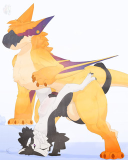 3_toes 4_ears 4_toes abdominal_bulge animal_genitalia animal_penis animal_vulva anthro anthro_on_bottom anthro_on_feral anthro_penetrated balls bat_ears bat_wings beak belly_blush belly_riding bestiality big_balls big_tail big_vulva black_beak black_body black_claws black_feathers black_fur black_hair black_toe_claws black_vulva blush bodily_fluids body_blush bound canine_genitalia canine_vulva chest_tuft claws coiling concentration countershade_fur countershade_torso countershading deep_penetration digitigrade duo ear_piercing equine_genitalia equine_penis erection eyes_closed feathered_wings feathers feet female female_on_bottom female_on_feral female_penetrated feral feral_on_top feral_penetrating feral_penetrating_anthro fingers flat_chested fluffy foggy_background fur genitals hair huge_balls hybrid_genitalia hybrid_penis interspecies knot knotted_equine_penis knotted_penis larger_feral larger_male leaning leaning_on_object long_tail looking_pleasured looking_up looking_up_at_partner male male/female male_on_top male_penetrating male_penetrating_female mane mane_hair membrane_(anatomy) membranous_wings multi_ear multicolored_body muscular muscular_feral muscular_male nude on_bottom on_ground on_top one_leg_up orange_body orange_hair orange_toe_claws paws penetration penile penile_penetration penis piercing platform purple_eyes raised_leg red_penis ring_piercing saggy_balls sex shampoo_bottle sheath shower shower_room shower_sex side_view simple_background size_difference slim smaller_female smile standing_on_hands steam suspended_by_penis suspended_via_penetration suspension sweat sweatdrop tail tail_between_balls tail_coil text toe_claws toes tuft tufted_fur tunnel_piercing upside_down vaginal vaginal_penetration vulva white_background white_body white_feathers white_fur winged_arms wings awoope capcom monster_hunter darkke_(darkkedusk) fyr_(fenrir784) avali avian bird flying_wyvern nargacuga 2025 absurd_res colored digital_drawing_(artwork) digital_media_(artwork) english_text hi_res portrait shaded signature three-quarter_portrait herm_(lore) intersex_(lore) maleherm_(lore)