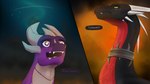 black_body dialogue fangs female feral horn jewelry male multi_horn necklace night purple_body screaming size_difference solo star star_eyes teeth text young young_male apollyondragon activision cartoon_network mythology spyro_the_dragon steven_universe corrupt_cynder cynder malefor dragon mythological_creature mythological_scalie scalie 16:9 2025 bust_portrait digital_drawing_(artwork) digital_media_(artwork) hi_res portrait signature widescreen
