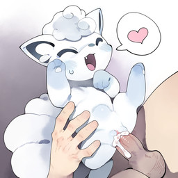 3_toes abdominal_bulge balls bestiality black_inner_ear blue_body blue_fur blue_nose blush blush_lines bodily_fluids cum cum_from_vagina cum_in_vagina cum_inside digitigrade duo eyes_closed faceless_character faceless_human faceless_male fangs feet female female_feral female_on_human female_penetrated feral feral_penetrated fingernails fur genital_fluids genitals happy happy_sex head_tuft heart_symbol human_on_feral human_penetrating human_penetrating_female human_penetrating_feral humanoid_genitalia humanoid_genitalia_on_feral humanoid_hands humanoid_penis humanoid_vulva humanoid_vulva_on_feral inner_ear_fluff interspecies larger_human larger_male leaking_cum looking_pleasured male male/female male_human male_penetrating male_penetrating_female multi_tail multicolored_body multicolored_fur nails open_mouth open_smile pawpads paws penetration penile penile_penetration penis penis_in_vagina pink_tongue pokephilia quadruped sex size_difference smaller_female smaller_feral smaller_penetrated smile speech_bubble sweat sweaty_face tail teeth toes tongue tuft two_tone_body two_tone_fur vaginal vaginal_fluids vaginal_fluids_on_penis vaginal_penetration vulva white_body white_ears white_fur white_inner_ear_fluff white_pawpads white_tail youjomodoki nintendo pokemon alolan_form alolan_vulpix canid canine generation_7_pokemon human mammal pokemon_(species) regional_form_(pokemon) 1:1 2025 absurd_res hi_res