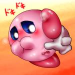 blush clitoris crossgender disembodied_hand duo female genitals not_furry pussy solo_focus text box_xod kirby_(series) nintendo kirby alien waddling_head 1:1 low_res