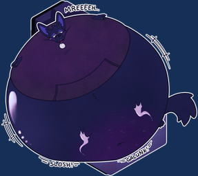 ambiguous_gender annoyed anthro belly blue_body blue_fur blueberry_inflation blush body_inflation bottomless claws clothed clothing collar disembodied_hand duo fur ghost_hand groan hand_on_belly hoodie immobile inflation looking_down male motion_lines navel simple_background slosh solo_focus sound_effects spherical_inflation swollen_cheeks text toe_claws tongue tongue_out topwear transparent_background jn_y4 canid canine canis jackal mammal absurd_res alpha_channel english_text hi_res