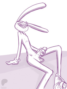 anthro balls erection genitals humanoid_genitalia humanoid_penis male masturbation nude nude_male penile penile_masturbation penis solo stroking_penis text kathiana_art glitch_productions patreon the_amazing_digital_circus jax_(tadc) lagomorph leporid mammal rabbit 3:4 hi_res url