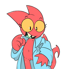 4_fingers bottomless bottomless_female clothed clothing female fingers flat_chested front_view genitals green_tongue navel nipples open_clothing open_mouth open_shirt open_smile open_topwear oversized_clothing oversized_shirt oversized_topwear red_body red_skin sharp_teeth shirt simple_background smile solo standing tail teeth thin_legs tongue toony toony_eyes topwear vulva yellow_sclera young young_female nomorer18 satina_(series) satina demon humanoid 2025 absurd_res digital_drawing_(artwork) digital_media_(artwork) hi_res portrait shaded three-quarter_portrait