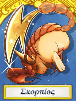 brown_body brown_eyes brown_fur chelicerae clothing costume feral fur male moon orange_body orange_fur pedipalps solo star sun text translucent yellow_body yellow_fur rairai-no26-chu nintendo pokemon western_zodiac scorpio_(zodiac) arachnid arthropod generation_1_pokemon pokemon_(species) raichu scorpion 2015 3:4 greek_text translated