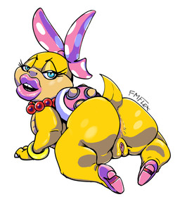 anus anus_peek bedroom_eyes big_butt blue_eyes bow_ribbon bracelet butt chubby_cheeks clothing eyelashes female footwear genitals high_heels huge_butt inviting_viewer jewelry lips lipstick long_eyelashes looking_at_viewer looking_back makeup narrowed_eyes necklace pink_shell polka_dot_bow presenting presenting_hindquarters seductive shell shoes short_stack smile solo spiked_shell spikes spikes_(anatomy) spread_legs spreading tail thick_lips thick_thighs vulva wide_hips yellow_body fapmasterflex mario_bros nintendo koopaling wendy_o._koopa koopa scalie absurd_res hi_res