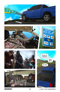 anthro black_hair black_nose blowing_kiss bodily_fluids body_hair bottomwear breasts butt chest_hair clothed clothed_anthro clothed_male clothing dialogue driving eyes_closed fur genital_fluids genitals grey_body grey_fur grey_hair group hair interspecies light_truck male male/male muscular muscular_anthro muscular_male open_clothing open_shirt open_topwear overweight overweight_anthro overweight_male peeing penis pickup_truck rest_stop shirt shorts sleeping sound_effects speech_bubble tail text topwear truck urine vehicle vowelless vowelless_sound_effect white_body white_fur zzz snoopjay2 lucas_raymond matthew_raymond asinus canid canine canis domestic_dog donkey equid equine fox great_dane mammal mastiff molosser comic english_text hi_res father_(lore) father_and_child_(lore) father_and_son_(lore) parent_(lore) parent_and_child_(lore) parent_and_son_(lore) son_(lore)