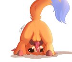 animal_genitalia anthro balls bodily_fluids cum erection feral fur genital_fluids genitals knot looking_at_viewer male penis solo tongue demacianyordle league_of_legends riot_games tencent gnar_(lol) mammal yordle digital_media_(artwork) hi_res