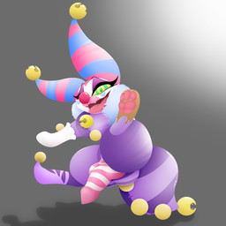 clown corruption feral genitals goo_transformation hypnosis jester knot latex male mind_control penis solo transformation allbadbadgers conditional_dnp nintendo pokemon eevee generation_1_pokemon pokemon_(species) 1:1 absurd_res hi_res trans_(lore)