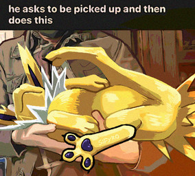 3_toes black_pawpads carrying_another claws digitigrade duo feet feral fingers lying male on_back pawpads paws quadruped smile soles spread_legs spread_toes spreading text toe_claws toes blitzdrachin conditional_dnp nintendo pokemon canid eeveelution generation_1_pokemon human jolteon mammal pokemon_(species) 2025 digital_media_(artwork) digital_painting_(artwork) english_text meme painting_(artwork)