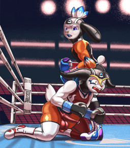 anthro ballboxing ballbusting bodily_fluids boxing boxing_gloves bra butt clenching_balls clothing cock_and_ball_torture cock_sheath dripping duo erection erection_under_clothing female fight fighting_ring fur genital_fluids genital_torture genitals gynomorph gynomorph/male handwear headgear intersex intersex/male leather leather_clothing leather_headgear legwear male male/female pained_expression penis_clothing precum precum_drip pseudo_clothing sport sports_bra stockings thigh_highs thong underwear white_body white_fur dcheese nike nintendo pokemon cinderace generation_8_pokemon pokemon_(species) raboot 2025 digital_media_(artwork) hi_res brother_(lore) brother_and_sister_(lore) sibling_(lore) sister_(lore)