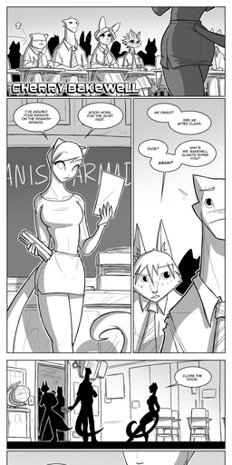 anthro bottomwear breasts chair chalkboard classroom clothing collarbone collared_shirt desk dialogue dress_shirt facial_hair female furniture group hair information_board kissing male male/female miniskirt mustache necktie on_desk school school_uniform shirt skirt speech_bubble student table tail teacher teacher_and_student teeth text tongue topwear uniform conditional_dnp jollyjack mythology cherry_bakewell jolly_jack_(character) canid canine cricetid domestic_cat dragon felid feline felis fox hamster lagomorph leporid mammal mythological_creature mythological_scalie rabbit rodent scalie absurd_res comic english_text greyscale hi_res long_image monochrome tall_image