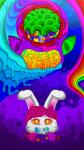 bodily_fluids breath hair male psychedelic ringed_eyes slime smoke solo sweat nitefang nicholas lagomorph leporid mammal rabbit 2016 9:16 colorful_theme digital_media_(artwork) hi_res portrait wallpaper