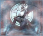 3d_(artwork) anthro big_breasts breasts digital_media_(artwork) dragon female fog hair huge_breasts mythological_creature mythological_scalie mythology nipples non-mammal_breasts non-mammal_nipples nude pose scalie sharna silver_hair solo tail terminvs_est yellow_eyes