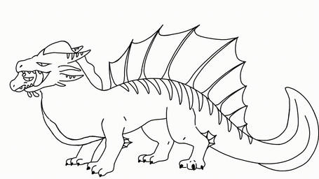 ambiguous_gender digestion duo feral oral_vore vore kit'nwoolf mythology dragon mythological_creature mythological_scalie scalie 16:9 animated animated_gif short_playtime widescreen