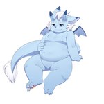 anthro belly_rub horn inverted_nipples looking_pleasured male moobs navel nipples overweight overweight_male pawpads sitting slightly_chubby solo tail weight_gain badcat tolild mythology cugi_the_dragon dragon mythological_creature mythological_scalie scalie 1:1 absurd_res hi_res