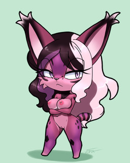 areola big_breasts breasts chibi crossed_arms female genitals looking_at_viewer nipples vulva furball sega sonic_the_hedgehog_(series) fan_character kameko domestic_cat felid feline felis mammal 4:5 hi_res
