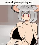 big_breasts bikini breast_grab breasts clothing disembodied_hand duo female frown hand_on_breast huge_breasts humanoid_hands male male/female nipple_slip swimwear two-piece_swimsuit zedrin touhou nazrin animal_humanoid humanoid mammal mammal_humanoid mouse_humanoid murid murid_humanoid murine murine_humanoid rodent rodent_humanoid animated hi_res loop short_playtime