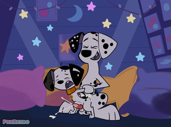 abdominal_bulge animal_genitalia animal_penis balls black_body black_fur black_nose black_spots bodily_fluids bulge canine_genitalia canine_penis collar cum cum_inside cumshot duo ejaculation feral floppy_ears forced freckled_face freckles fur genital_fluids genitals heterochromatic_ears male male/male nude orange_collar penis spots white_body white_fur white_spots young foxretro 101_dalmatian_street 101_dalmatians disney duffy_(puppydogpawsies) dylan_(101_dalmatians) fan_character canid canine canis dalmatian domestic_dog mammal hi_res brother_(lore) brothers_(lore) incest_(lore) sibling_(lore)