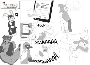 3_toes 4_toes adult_on_child adult_on_young against_surface against_wall age_difference anal anal_penetration angry animal_genitalia animal_penis anisodactyl anthro anus arm_support balls barefoot beak big_penis black_text blush blush_lines bodily_fluids broken_window bulge bunny_costume button_ears canine_genitalia canine_penis cellphone claws clothing costume cross-popping_vein dialogue digitigrade drugs duo electronics embarrassed empty_eyes erection exclamation_point eyebrows faceless_character faceless_male fake_ears fake_rabbit_ears feathers featureless_chest feet feral flaccid flippers floppy_ears flying_sweatdrops foreskin fur genital_fluids genitals glans heart_symbol hearts_around_head humanoid_genitalia humanoid_penis knot knotted_penis leg_grab leotard looking_back lying male male/male male_anthro male_feral male_penetrated male_penetrating male_penetrating_male mouth_closed on_back open_mouth package panicking partially_retracted_foreskin pawpads penetration penile penile_penetration penis penis_enlargement_pills penis_in_ass phone pills pokemorph precum profanity quadruped running sex sharp_teeth shirt_collar shirt_cuffs short_tail sitting size_difference smaller_penetrated smartphone snout solo sound_effects speech_bubble standing sweat sweatdrop sweaty_face tail tail_feathers talking_to_another tears teeth text toe_claws toes whisker_spots window young young_anthro young_male young_penetrated younger_penetrated miau aliexpress nintendo persona_(series) pokemon gorda_punta jax_vix levi_(miau) lufel stork_dude arachnid arthropod avian bird bluebird canid canine canis domestic_dog generation_5_pokemon joltik mammal mastiff molosser oscine owl passerine penguin pokemon_(species) rottweiler stork thrush_(bird) 2025 absurd_res comic english_text greyscale hi_res monochrome multiple_images pictographics adult_(lore)