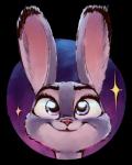 anthro female front_view solo hunternif disney zootopia judy_hopps lagomorph leporid mammal rabbit 2016 alpha_channel headshot_portrait portrait