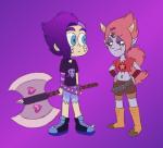 blue_eyes comet_butterfly crossgender duo female hair male monster_girl_(genre) not_furry purple_hair red_eyes red_hair itoruna disney star_vs._the_forces_of_evil star_butterfly tom_lucitor demon humanoid mewman 2017 hi_res