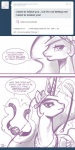 2011 ask_blog ask_princess_molestia ball_gag breathable_gag comic crown dialogue english_text equid equine fan_character feathered_wings feathers female feral friendship_is_magic fur gag hair hasbro headgear hi_res horn john_joseco long_hair magic mammal monochrome my_little_pony mythological_creature mythological_equine mythology princess princess_celestia_(mlp) princess_molestia royalty solo text tiara tumblr twilight_sparkle_(mlp) user_avatar winged_unicorn wings