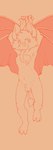 3_toes 4_fingers animal_genitalia anthro arm_tuft balls bat_ears bat_wings bedroom_eyes biped cheek_tuft chest_tuft claws dakimakura elbow_tuft facial_tuft feet finger_claws fingers fully_sheathed genitals hands_above_head long_tongue looking_at_viewer lying male membrane_(anatomy) membranous_wings narrowed_eyes naughty_face navel nude on_back seductive sheath solo tail tail_tuft teeth toe_claws toes tongue tongue_out tuft wings young young_anthro mizzyam sachel bat mammal megabat 2020 absurd_res dakimakura_design hi_res monochrome