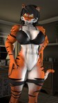 abs anthro biceps bottomless bra breasts clothed clothing female fur genitals hair hand_on_hip inside leggings legwear looking_at_viewer muscular muscular_anthro navel open_mouth pussy smile solo standing tail teeth topwear underwear kyleroo petruz_(modeler) tiger_(petruz) felid mammal pantherine tiger 3d_(artwork) 9:16 digital_media_(artwork) hi_res source_filmmaker_(artwork)