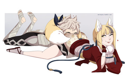 clothed clothing diaper duo feces female heart_symbol one_eye_closed pooping scatplay soiled_diaper soiling soiling_diaper text unclean_diaper used_diaper using_diaper wearing_diaper wink merunyaa fire_emblem fire_emblem_fates nintendo kana_(fire_emblem_fates) selkie_(fire_emblem_fates) animal_humanoid canid canid_humanoid canine canine_humanoid fox fox_humanoid humanoid mammal mammal_humanoid digital_media_(artwork) source_request