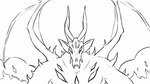 2_horns 5_eyes ambiguous_gender anthro fangs fire horn humanoid_pointy_ears membrane_(anatomy) membranous_wings multi_eye pointy_ears sharp_teeth solo teeth wings drawfee nathan_yaffe drawfee_(copyright) demon hi_res