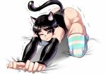 ambiguous_gender ass_up clothing latex legwear one_eye_closed solo thigh_highs ryuusei_(mark_ii) animal_humanoid cat_humanoid felid felid_humanoid feline feline_humanoid humanoid mammal mammal_humanoid absurd_res hi_res