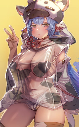 big_breasts blue_hair breasts camel_toe clothing ear_piercing female gesture hair hand_gesture hat headgear headwear pasties piercing simple_background solo translucent translucent_clothing v_sign bow_(artist) cygames granblue_fantasy catura_(granblue) animal_humanoid bovid bovid_humanoid bovine bovine_humanoid cattle_humanoid draph humanoid mammal mammal_humanoid 2020 redraw