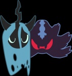alpha_channel arthropod changeling crossover duo equid equine eulipotyphlan female friendship_is_magic fuzon-s hasbro hedgehog horse male mammal mephiles_the_dark my_little_pony pony queen_chrysalis_(mlp) sega simple_background sonic_the_hedgehog_(series) symbol transparent_background