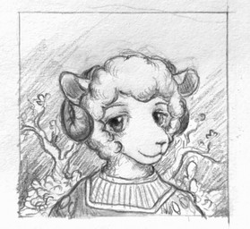anthro clothed clothed_anthro clothed_male clothing ears_up fur horn looking_at_viewer male mountain outside plant shirt smile smiling_at_viewer solo topwear tree wool_(fur) reynard_goodfellow reynard_the_baa bovid caprine mammal sheep hi_res monochrome