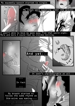 aged_up backpack bed bedding being_watched blush bodily_fluids bottomwear clothed clothing dialogue drooling erection exclamation_point eyes_closed furniture genital_fluids genitals humanoid_genitalia humanoid_penis irken_clothing irken_uniform licking licking_lips licking_own_lips looking_at_another lying male masturbation moan open_mouth outside penile penile_masturbation penis pillow precum purple_eyes question_mark saliva self_lick shocked shorts solo speech_bubble sweat text tongue tongue_out lier_magician invader_zim nickelodeon dib_membrane zim_(invader_zim) alien alien_humanoid human humanoid irken mammal 2013 comic digital_media_(artwork) english_text signature