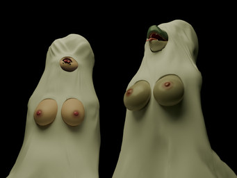 ahegao anthro bedsheet_ghost bodysuit breasts clothing costume duo female ghost_costume halloween_costume holidays looking_pleasured mounth_hole nipples non-mammal_nipples second_skin skinsuit tight_clothing kpnbo halloween mythology dragon lagomorph leporid mammal mythological_creature mythological_scalie rabbit scalie 3d_(artwork) 4:3 digital_media_(artwork)