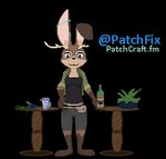 alcohol anthro antlers bartender beverage female horn slice_of_life solo sprite sprite_animation patchcraft patchfix_fox_(artist) jackalope lagomorph mammal animated digital_media_(artwork) low_res pixel_(artwork) pixel_animation short_playtime