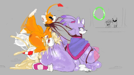 2_tails anal anal_penetration anthro asphyxiation balls belly big_balls big_belly big_breasts big_butt black_eyes blood blood_on_butt blood_on_face blood_on_hand bodily_fluids breasts butt choking cloak clothing covering covering_eyes covering_face cum cum_in_ass cum_inflated_belly cum_inflation cum_inside cum_on_ground dried_blood duo duo_focus ejaculation excessive_cum excessive_genital_fluids explosive_mines explosives female flying flying_sex forehead_gem fur gem genital_fluids genitals gore green_ring group hair hands_on_ground inflation kneeling long_penis looking_up machine male male/female multi_tail multicolored_body multicolored_fur nervous nipples penetration penis ponytail purple_body purple_cloak purple_clothing questionable_consent red_eyes ring sex simple_background tail tentacle_around_breast tentacles tentacles_around_neck thick_thighs yellow_body dellisvein outcome_memories sega sonic_the_hedgehog_(series) blaze_the_cat blaze_the_cat_(outcome_memories) cream_the_rabbit metal_sonic tails_doll animate_inanimate canid canine eulipotyphlan felid feline fox hedgehog humanoid lagomorph leporid living_toy mammal rabbit robot