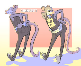 abstract_background anthro biped black_bottomwear black_clothing black_footwear black_pants black_shirt black_shoes black_tank_top black_topwear bottomwear clothed clothing diaper dressing eyes_closed footwear fur gradient_background grey_body grey_fur long_tail male multiple_poses pants pose sharp_teeth shirt shoes simple_background solo tail tank_top teeth text tongue tongue_out topwear wearing_diaper white_clothing white_footwear white_shoes daire301 daire american_opossum mammal marsupial virginia_opossum digital_media_(artwork) english_text