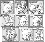 >_< ambiguous_gender anthro bat bathing border clothed clothing comic daniel_toke dialogue disbelief distressed duo english_text eyes_closed fangs frown fur gesture greyscale hand_gesture hi_res human humor inside male male/ambiguous mammal monochrome motion_lines nicky_(abfmh) one_eye_closed overbite pointing pupils scut_tail shane_frost short_tail shower shower_curtain shower_drain showering slit_pupils smile sound_effects speech_bubble splat_(sound_effect) sweater tail teeth text topwear water wet wet_body wet_clothing wet_fur white_border worried