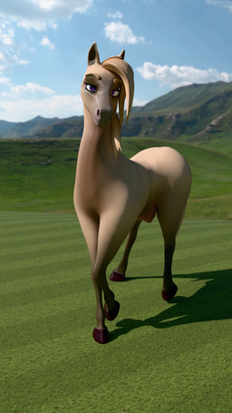 bestiality blonde_hair butt_slap clitoral_winking clitoris crotch_breasts duo female feral first_person_view fur genitals hair looking_at_viewer male male/female outside purple_eyes slap spank_(sound_effect) spanking tan_body tan_fur teasing whorse_3d equid equine horse human mammal 3d_(artwork) 9:16 animated blender_(artwork) digital_media_(artwork) hi_res short_playtime sound video